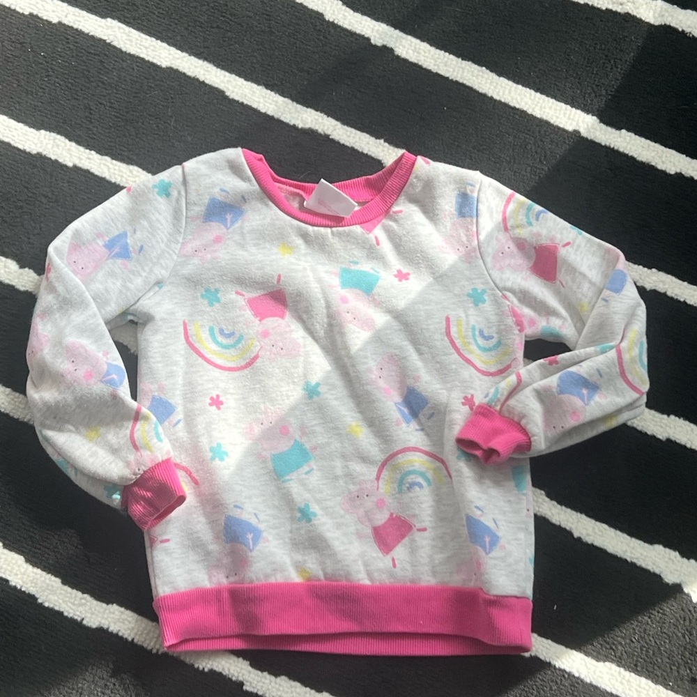 Kids Colorful Rainbow Peppa Pig Sweatshirt